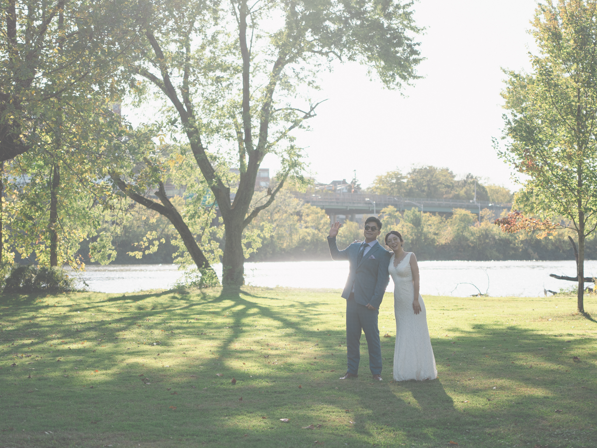 Our wedding by the Raritan River, October 2025